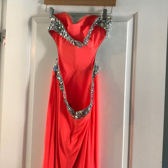 Pink Rhinestone prom dress - Picture 6 of 6